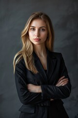 Wall Mural - Photorealistic beautiful confident women businesswoman Generative AI