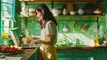 Woman Browsing Recipes