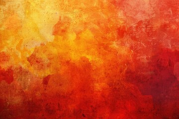 A vibrant painting featuring a bright red and yellow background, great for use in promotional materials or design projects