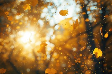 Wall Mural - A photo of tree leaves with sunlight shining through, highlighting their texture and detail