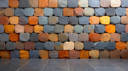 Wall Mural - Colorful Stone Wall Texture Background