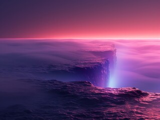 Wall Mural - a beam of blue light in a purple background.