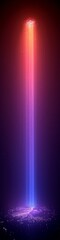 Wall Mural - A beam of blue light in a purple background. 