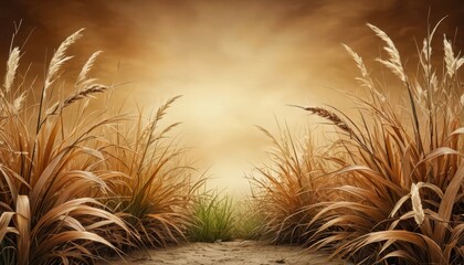 Wall Mural - Golden Grass Path to Light.