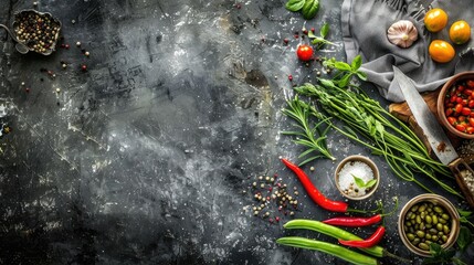 Canvas Print - Healthy plant based foods on rustic background for vegetarians