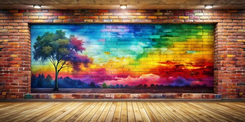 Wall Mural - A picture on a wall informative Vibrant engaging Generative By AI