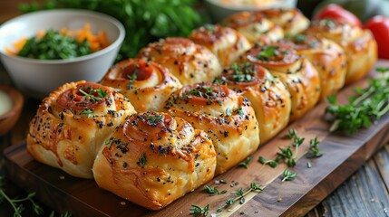 Sticker - Delicious Cheese and Meat Stuffed Rolls