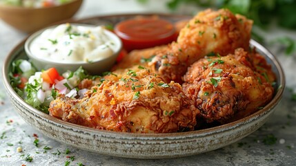 Poster - Fried Chicken with Dipping Sauces