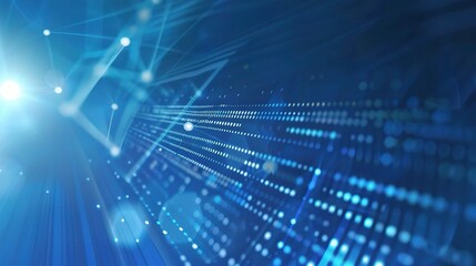 Dazzling Blue Technology Background: Showcasing Advanced and Innovative Technological Elements
