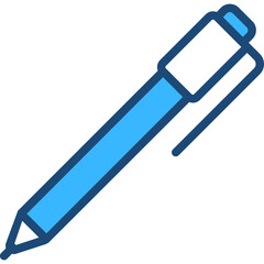 Mechanical Pencil Blue Icon Design Vector