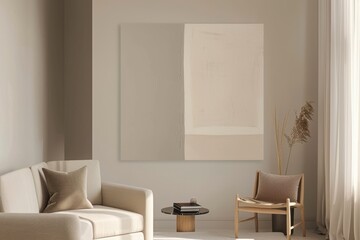 Wall Mural - Abstract Painting in a Modern Living Room