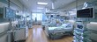 © juni studio - A modern hospital room with advanced medical equipment and digital displays showing vital signs, highlighting the importance of patient safety.