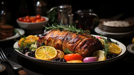 Poster - a roasting pork libs  