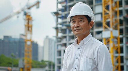 Wall Mural - Construction Worker on Site