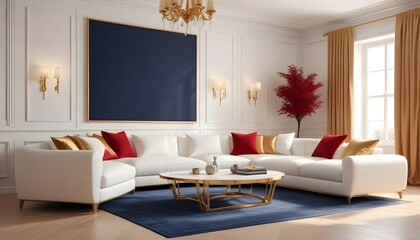 Photo interior modern design room 3d illustration