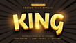 © starlineart - king editable text effect in golden color