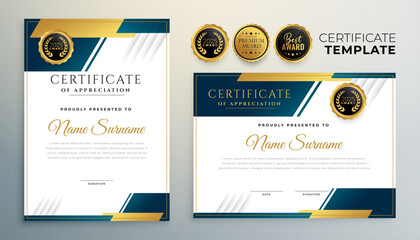 Sticker - modern certificate of appreciation background with golden seal