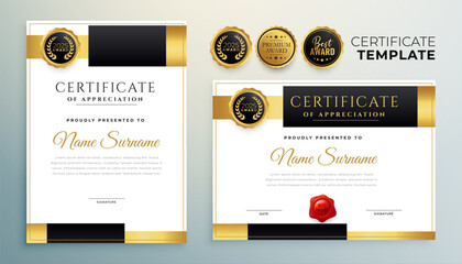 Sticker - certificate of appreciation template for corporate office or bank reward