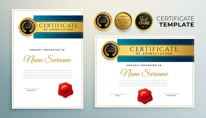 Sticker - professional certificate of success template a printable document