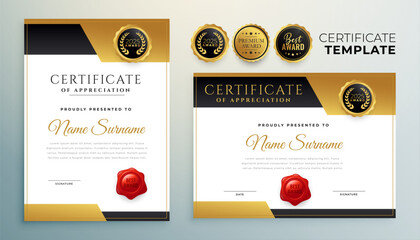 Sticker - premium diploma of achievement background a corporate document