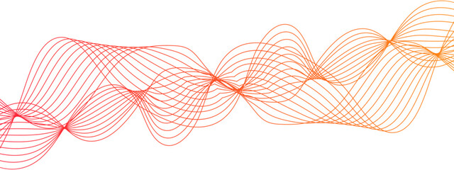 Fototapete - Abstract futuristic blend Curved wavy technology lines used for Design element for science and template. Sound waves technology curve flow wave lines. Colorful modern stream wave line 