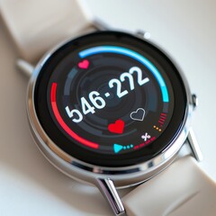 Closeup of a smartwatch for health monitoring