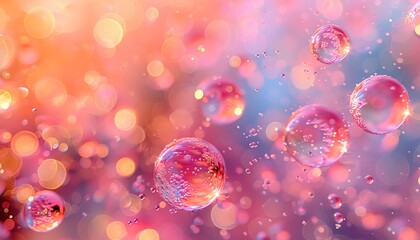 Poster - Colorful liquid bubbles