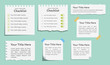 © Hazim Alfian - Set of White Paper Notes for Infographic Design with Replaceable Text.