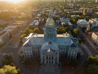 Colorado State Capitol building in downtown Denver, Colorado, United States of America.