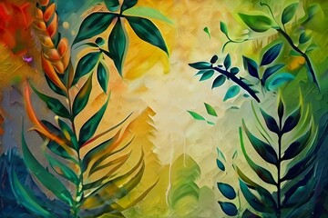 abstract painting nature background Generative AI