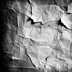 Poster - Cracked and Weathered Black and White Surface