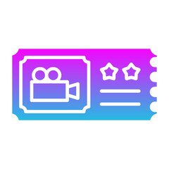 Sticker - Movie ticket Icon