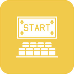 Sticker - Movie start Icon