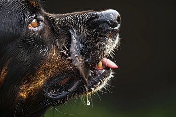 Wall Mural - Drooling dog