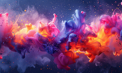 Poster - Colorful smoke effect background