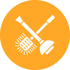 Sticker - Toilet sweeping Icon