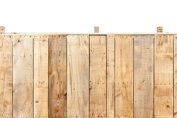 Wall Mural - freestanding plywood stud wall isolated on white background generative ai