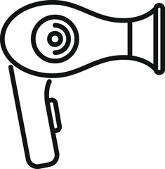 Sticker - Simple icon of a hair dryer blowing hot air, a must have for hairdressing and beauty salons