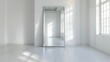 © mohdfaizal - A Large Mirror Reflecting Sunlight in a White Room