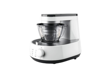 Modern Kitchen Appliance With A Stainless Steel Bowl And A Control Dial