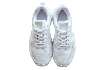 A Pair of Pristine White Sneakers Ready for Action