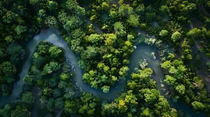 Sticker - Aerial Nature Panorama