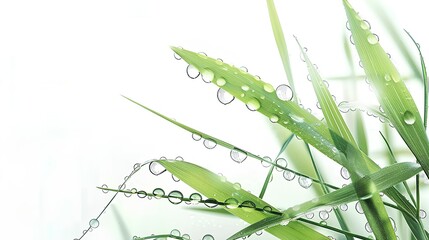 Wall Mural - Morning Dew white background