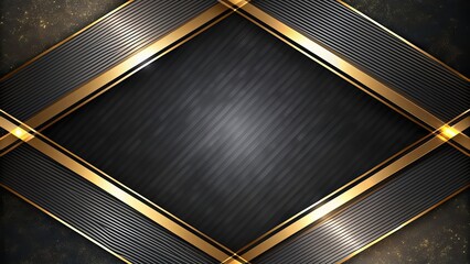 Wall Mural - Luxurious black background with grunge texture and shiny golden lines , black, gold, luxury, background, texture, shiny, glamorous