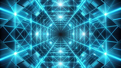 Dynamic cyan geometric light pattern, abstract, cyan, light, pattern, dynamic, array, geometric, elements, modern