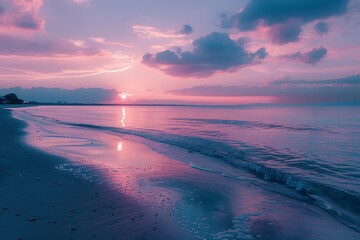 Wall Mural - sunset at the beach