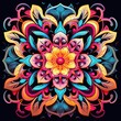 © Taddeus - Abstract fractal background with ornament.