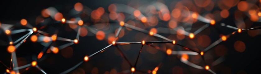 Wall Mural - abstract mesh of interconnected nodes, modern abstract background, tech network representation