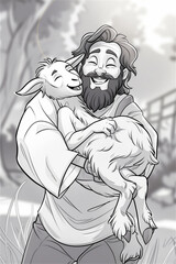 Jesus and the Lamb Coloring Book