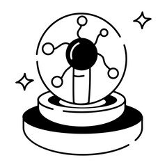 Sticker - A sketchy style icon of plasma ball